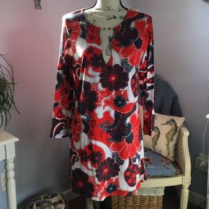 Boho Tunic or Swim Cover up, sz XL